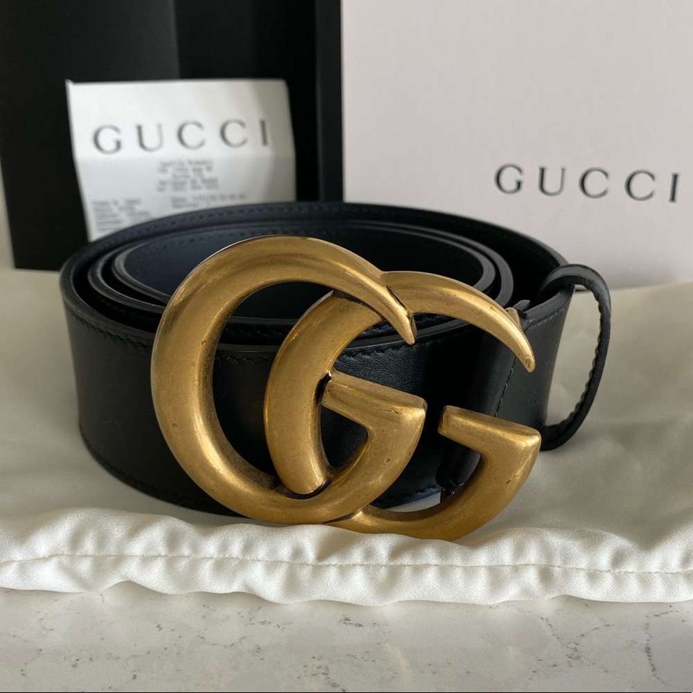 Authentic Black Gucci Belt size 80